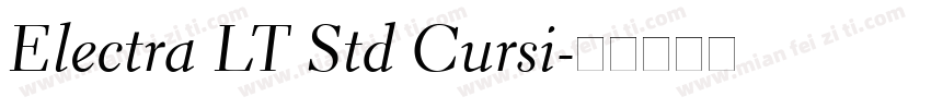 Electra LT Std Cursi字体转换